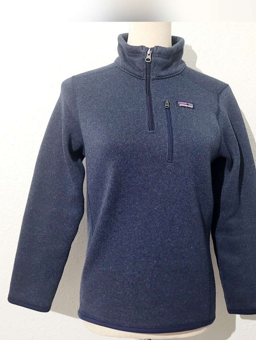 Patagonia Better Sweater 1/4 Zip Fleece Youth Kids Large Blue Pullover Jacket